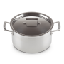 Le Creuset 3 Ply Stainless Steel Deep Casserole Pot 24CM