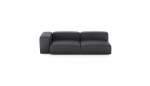 Two Module Chaise Sofa - Leather - Dark Grey - 241CM X 115CM