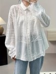 Floral Pattern Button Front Blouse Casual Long Sleeve Blouse For Spring & Fall Women's Clothing