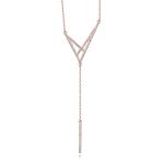 Cde 925 Sterling Silver Lilly Necklace With Swarovski Crystals