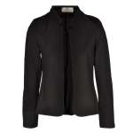 Collarless Crop Jacket - Black Free