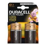 duracell plus d alkaline batteries 2 pack new with extra life