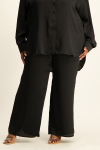 Carey Satin Pant - Black - 2XL