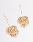 Goldair Gold Leaf Drop Earrings
