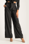 Sadie Satin Wide Leg Pant - Black - S