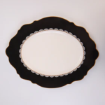 Jenna Clifford - Black Rose Oval Platter