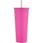 Clicks Drinking Cup With Straw Pink Flower