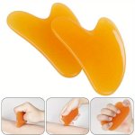 1PC Durable Resin Gua Sha Scraping Massage Scraper Face Massager Acupuncture Gua Sha Board Acupoint Face Eye Care Spa Massage To