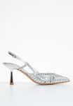 Litehouese Slingback Block Heel - Silver