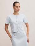 Luna Tipped Knit Top - XL Pale Blue Co Ord