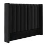 Nu Dekor - Camilla Velvet Paneled Tufted Headboard - Queen - Black