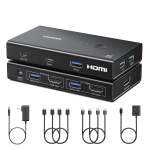 UGreen 2-IN-1 HDMI Kvm Switch 4 USB Ports 4K@60HZBLACK