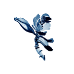 Bloom Delft Blue Art Print - A4 297 X 210MM