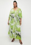 Superbalist Plisse Kaftan Dress - Lime Crayon Blend Aop