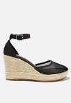 Cotton On Lola Closed Toe Espadrille - Black Mesh