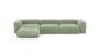 Four Module Chaise Sofa - Cord Velours - Duck Egg - 377CM X 199CM