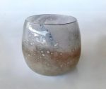Beige Shimmery Glass Candle Holder – 20X17