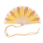 Sunflower Handheld Fan - Wood & Textile