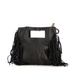Fringe Tote Bag -black