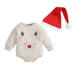 Reindeer Christmas Romper And Christmas Hat