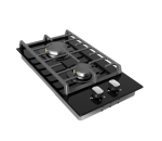 Falco 30CM Black Glass Dual Gas Burner