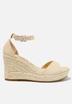 Cotton On Luna Single Vamp Espadrille Heel - Stone Nubuck