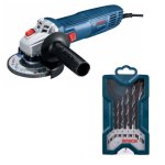 Bosch - Angle Grinder Gws 700 With 7 Piece Mini-x-line Drill Bit Set 3-10MM