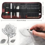 Drawing Pencils Sketch Pencil Art Supplies Set For Adults Beginners Professional Sketching Art Graphite Charcoal Blending Stump