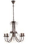 Metal Chandelier With Clear Acrylic Crystals -5 Light