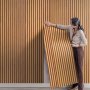 Removable Faux Wood Stripe Wallpaper Self-Adhesive PVC Vinyl Decorative Wall Mural For Living Room Bedroom And More