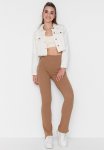 Corduroy Flare Trousers - Neutral