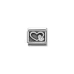 Composable Classic Link Engraved White Heart