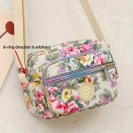 Vintage Flower Pattern Shoulder Bag Classic Zipper Crossbody Bag Women's All-match Phone Bag