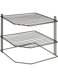 3 Tier Rotating Corner Storage Rack Black