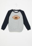 PoP Candy Baseball Sweatshirt - Grey & Navy