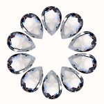 10-PACK Glass Crystal Pendants For Chandelier 38MM Clear Teardrop Prisms Suncatcher Rainbow Makers Feng Shui Window Hanging Deco