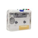 Cassette To MP3 Player Color Transparent Tape Player To MP3 Portable Stereo Cassette Player USB Plug And Play Dual Power Supply