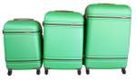 Smte 3 Piece Travel Luggage Set Light Green With Keychain