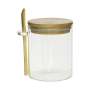 Glass Jar With Bamboo Lid & Spoon