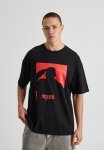 Oversized Music Merch T Shirt - Lcn Bra Black focalistic