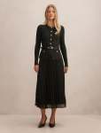 Daphne Long Sleeve Midi Dress - 18 Deep Green
