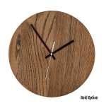 Quinn Wall Clock In Oak - 300MM Dia Black Bold White Second Hand