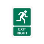 Running Man Right Exit Right Safety Sign GA4A