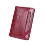 Vintage Pu Leather Passport Holder Travel Wallet With Card Slots Burgundy