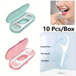 10 Dental Floss Per Box Multiple Dental Floss Sets To Choose From Portable Flossing Essential For Travel Effective Cleaning Hand