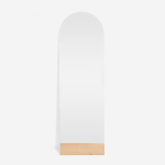 Emerging Creatives Frameless Leaning Arch Mirror - Light Oak