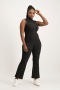 Melissa Ribb Sleeveless Jumpsuit - Black - M