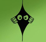 Funny Monocolor Peeking Eyes Car Decal