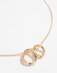 Goldair Gold Twist Circle Necklace