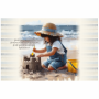 Bolster Cushion Girl At Beach Zephaniah 3:17